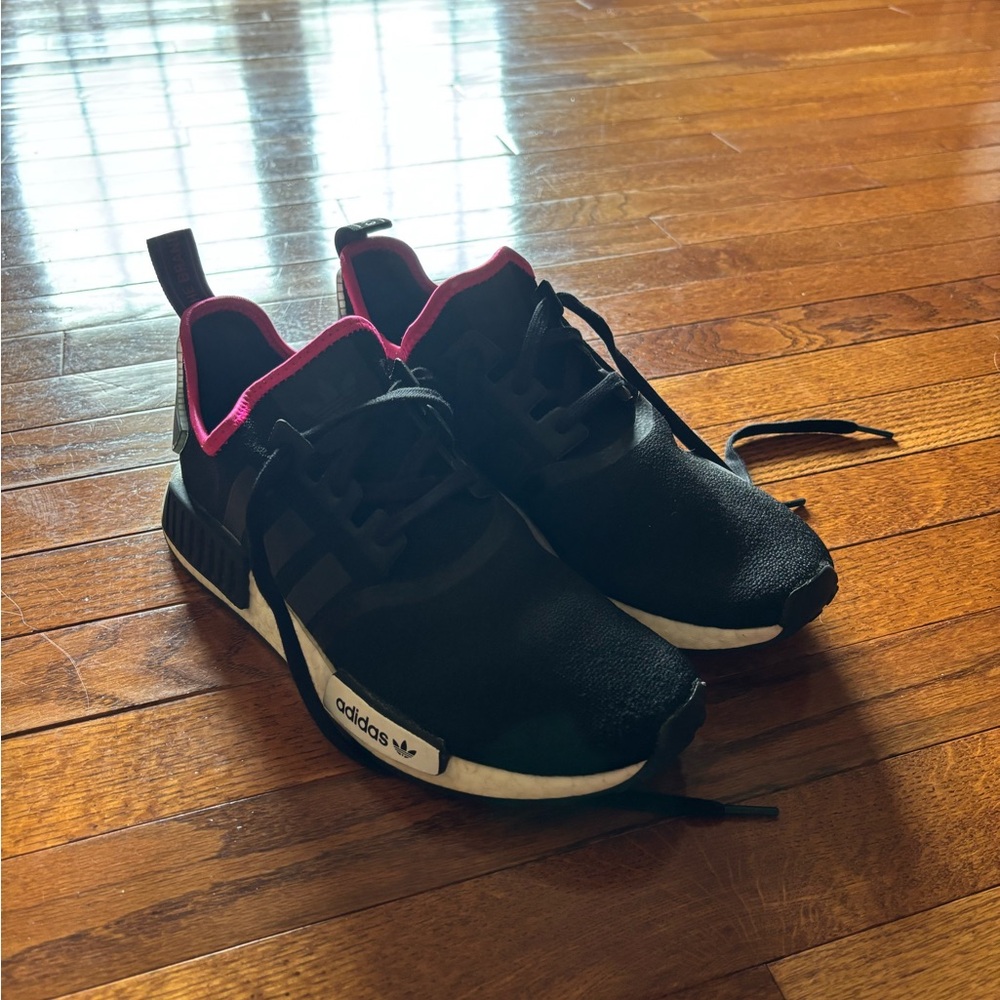 Adidas Black and Pink Athletic Shoes